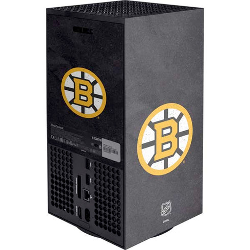 NHL Boston Bruins Distressed XBox Series X Digital Edition Console Skin